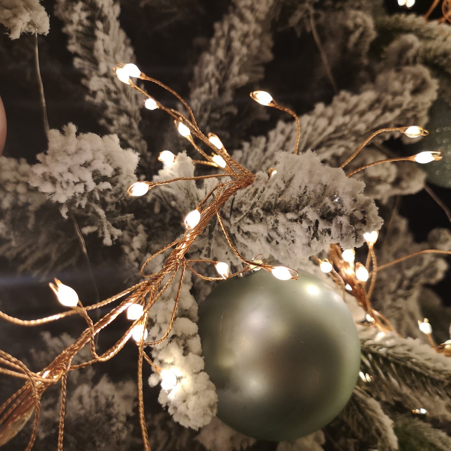 5.4m LED Multi Function Rose Gold Garland Wire Light Christmas Decoration with Timer in Warm White