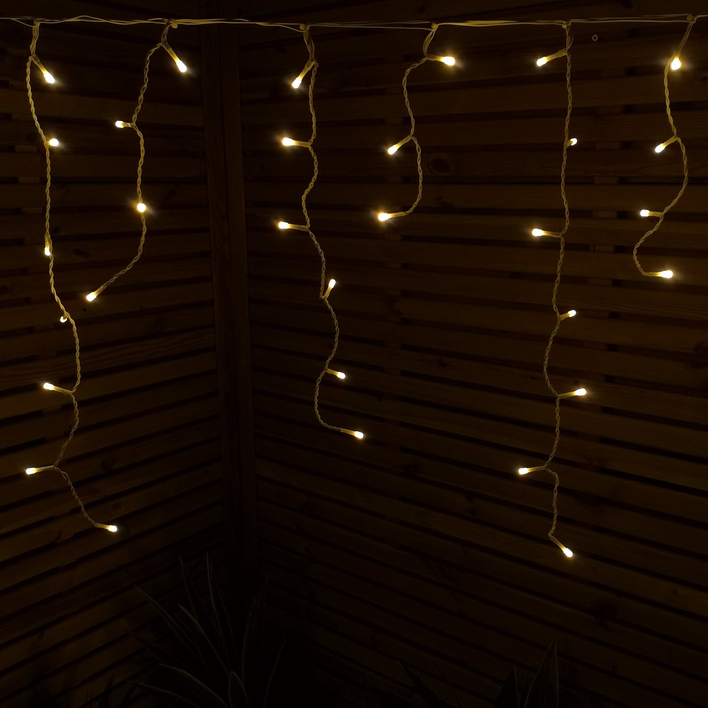 25m 1000 Vintage Gold LED Frosted Icicle Indoor Outdoor Christmas Lights with Timer