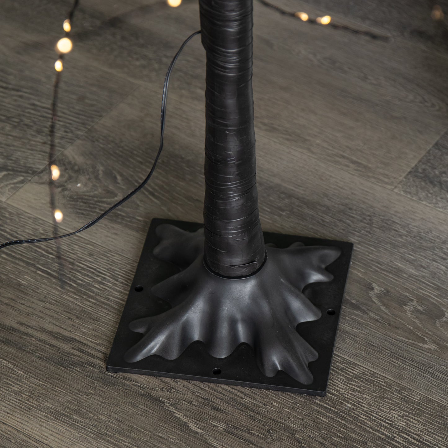 Factory Seconds: 4ft (1.2m) Tall Light up Black Micro Dot Christmas Tree with 400 Warm White LEDs and Remote Control