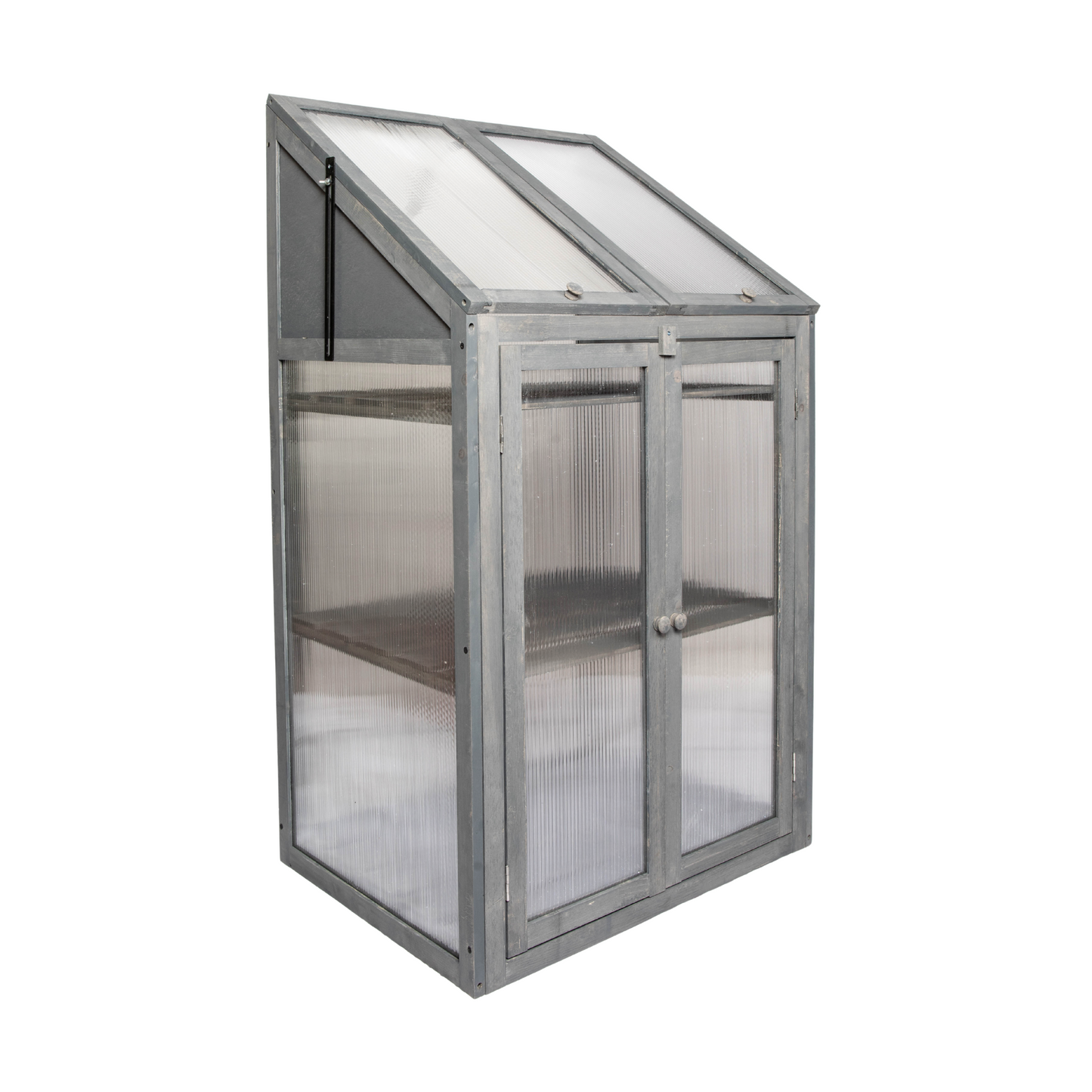 1.2m x 0.69m Small Grey Wooden Mini Greenhouse Cold Frame