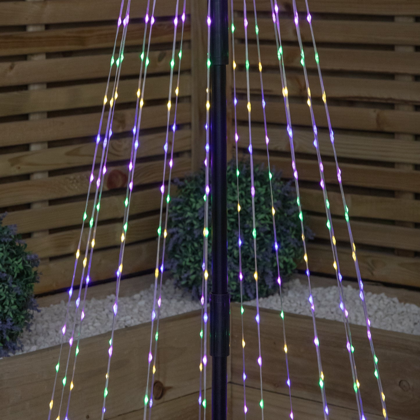 1.8m Light up Twinkle Christmas Maypole Tree with Multi-Coloured LEDs