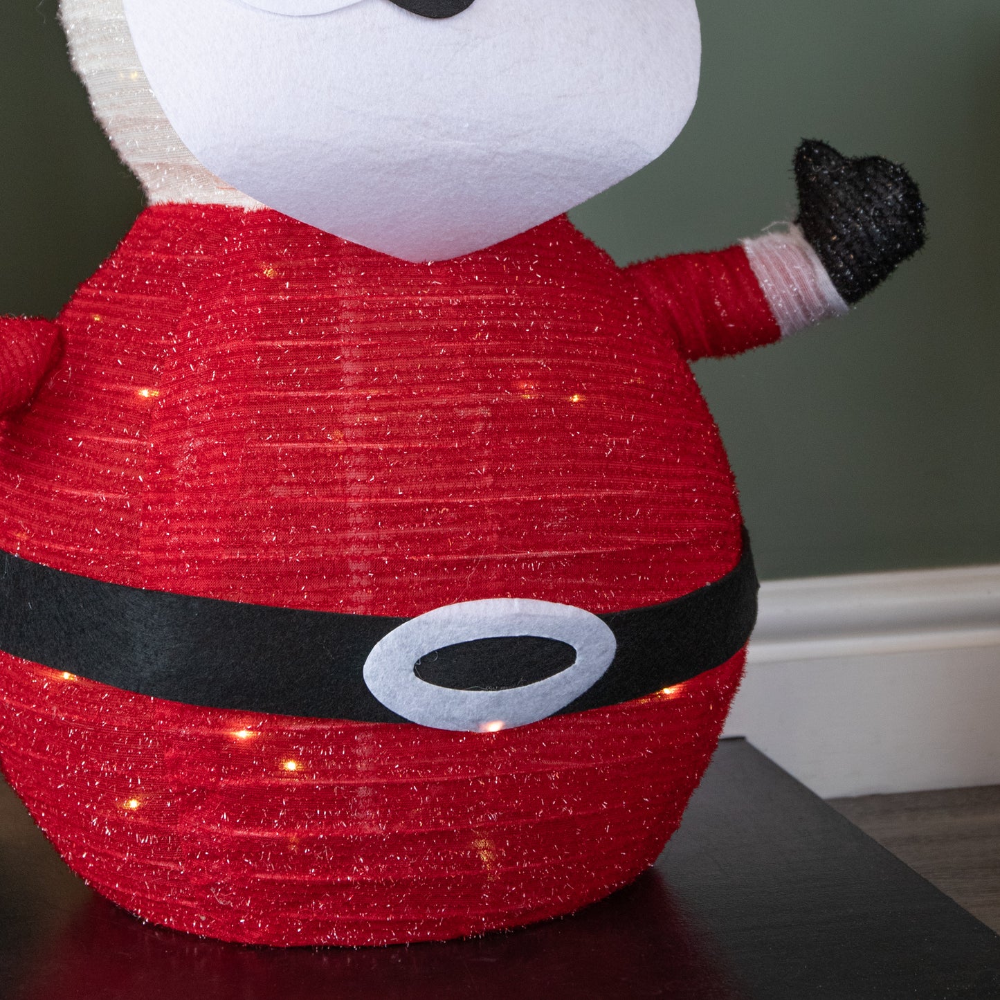 72cm Battery Operated Light up Pop up Christmas Santa with Warm White LEDs