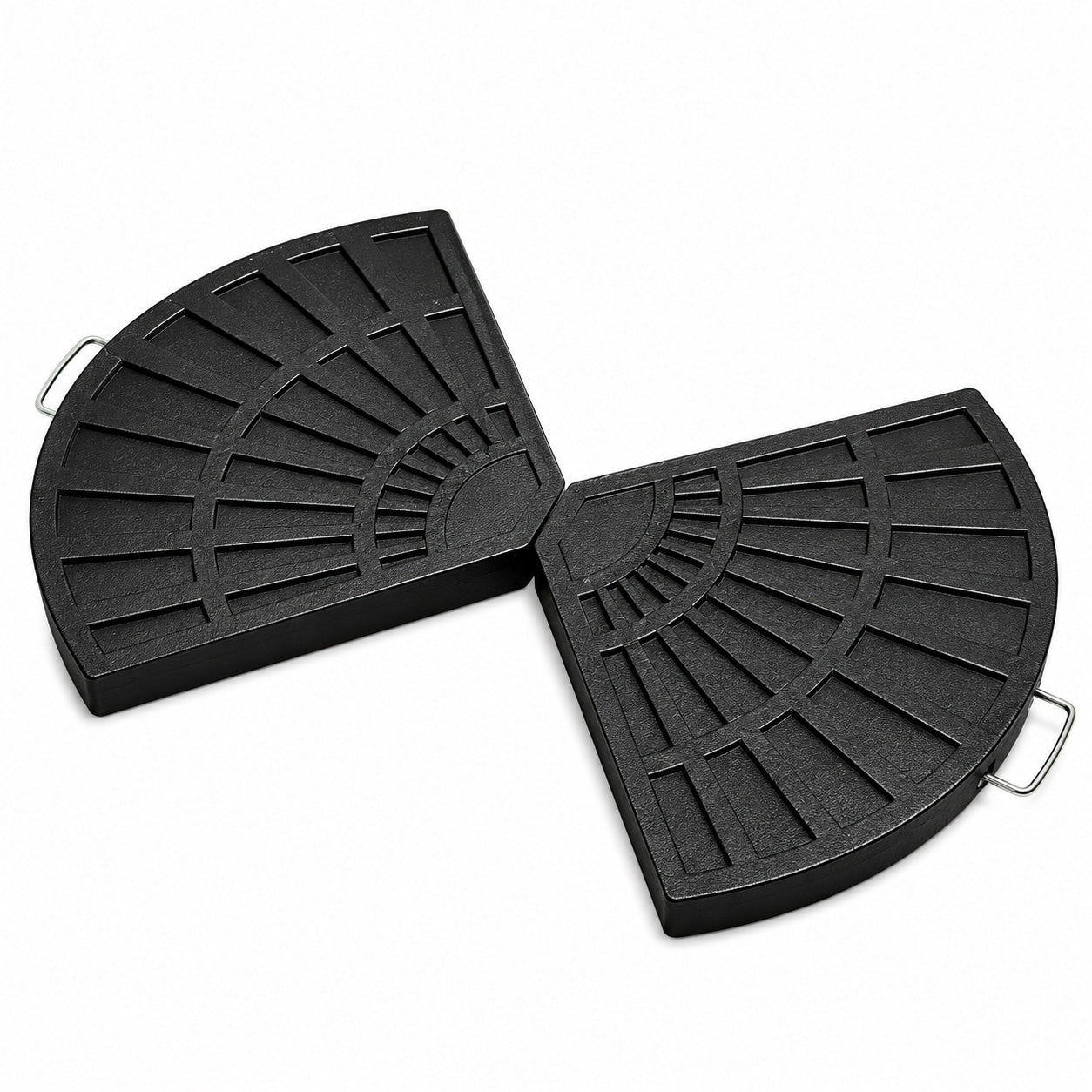 Factory Seconds: 2 Piece 14kg Black Hanging Banana Cantilever Garden Parasol Base Weights