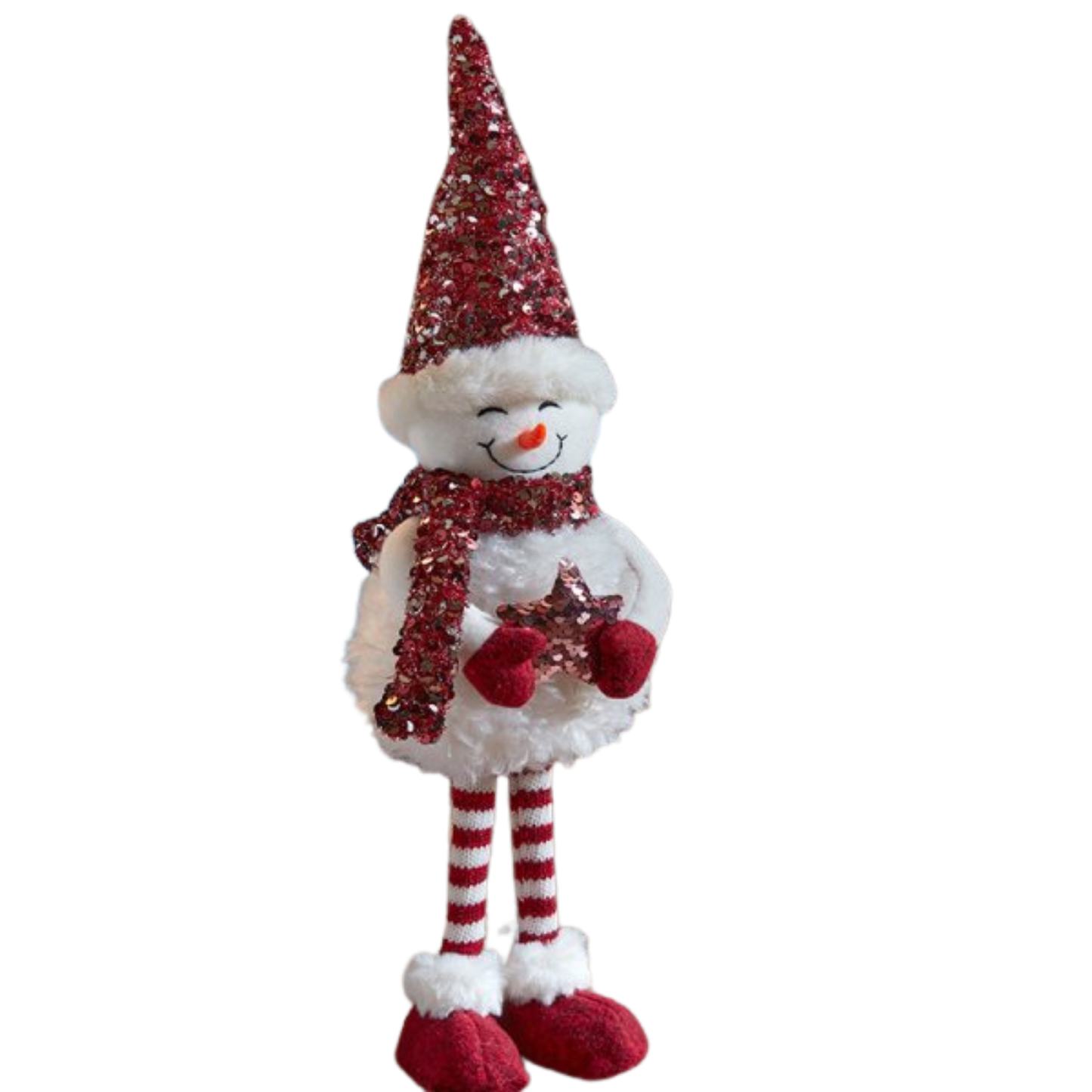 50cm Large Soft Fabric Standing Snow Girl Christmas Decoration