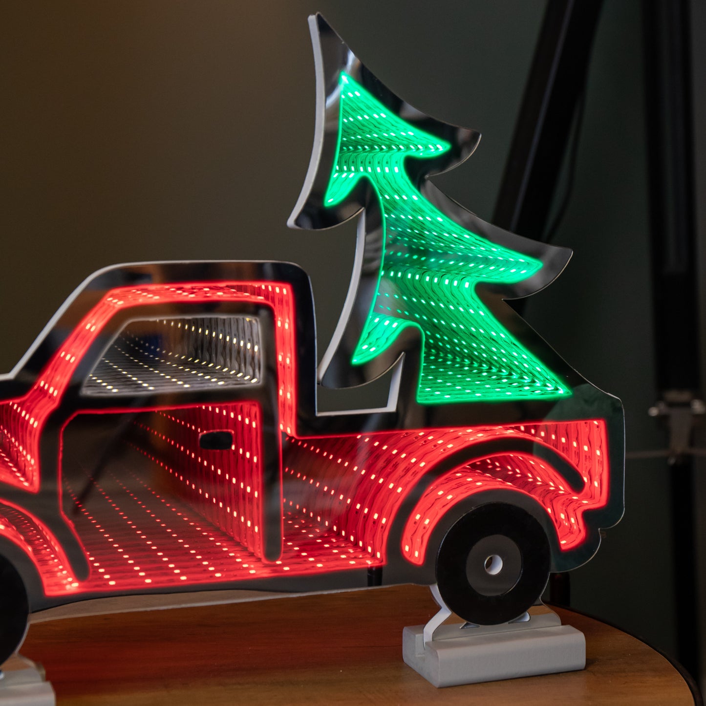 40cm LED Infinity Light Red Truck