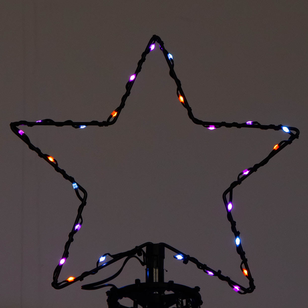 2.5m Light up Christmas Pyramid Cone Tree with 835 Multi-Action Rainbow LEDs