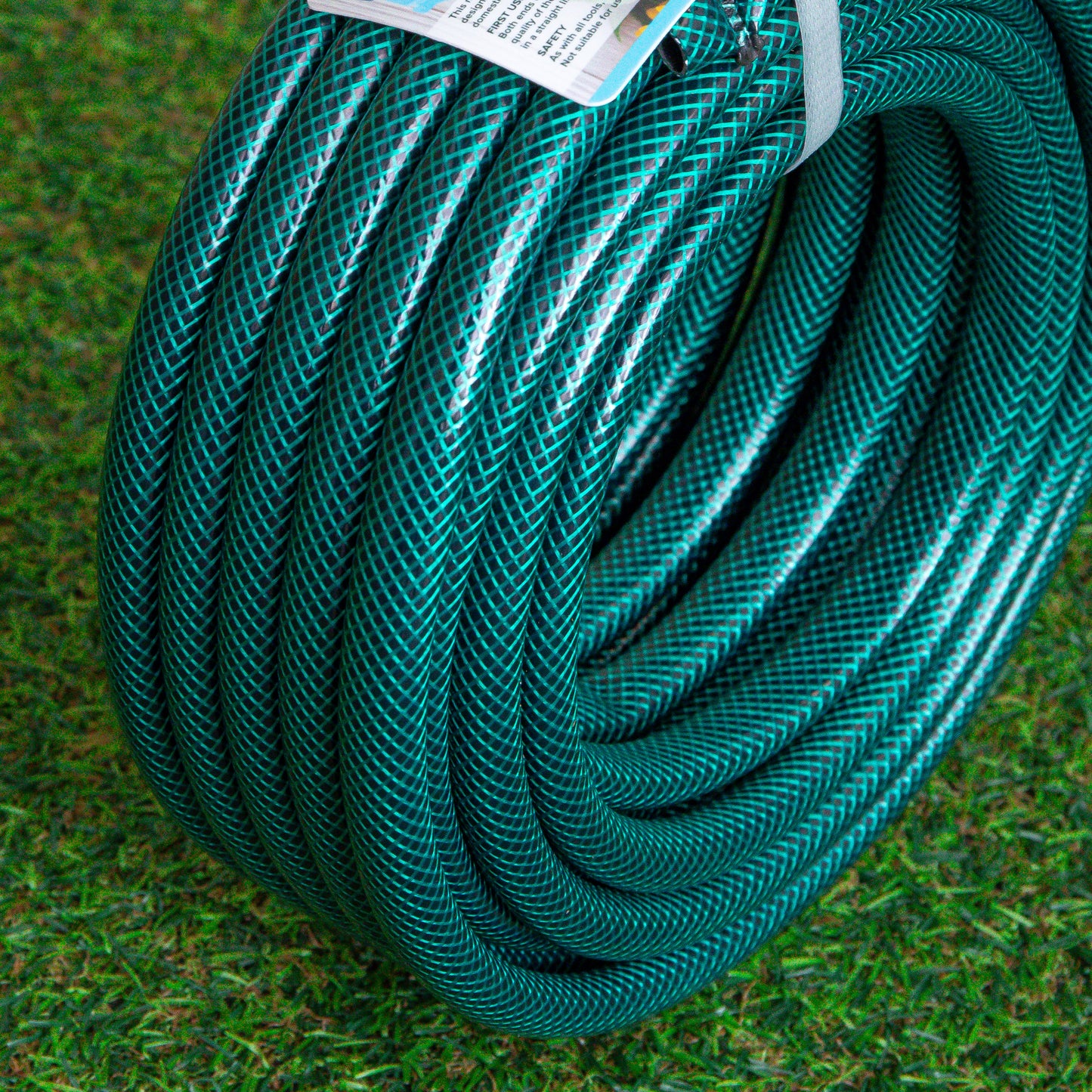 15m Reinforced Garden Hose Pipe in Green