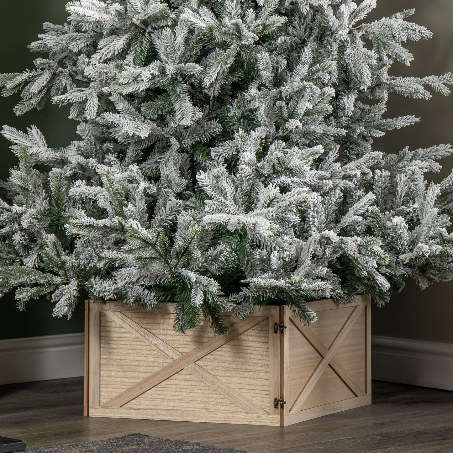 50 x 50cm Square Wooden Foldable Christmas Tree Base