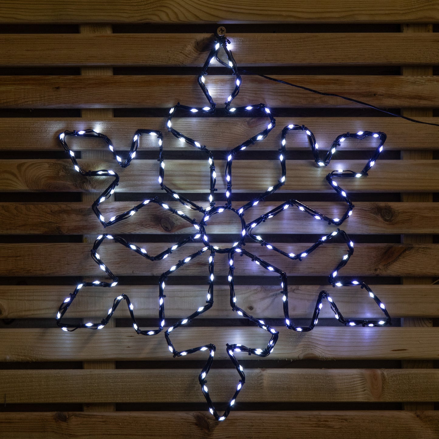 50cm x 44cm Light up FlexiBrights Christmas Snowflake with 165 White LEDs