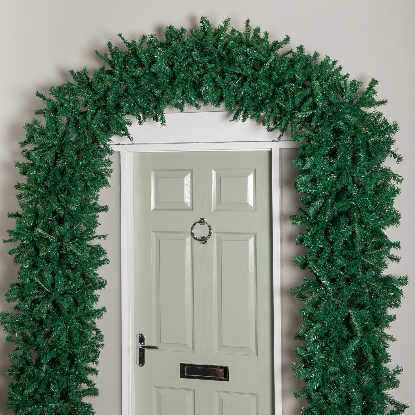 8ft (2.50m) Samuel Alexander Single Door Plain Green Christmas Tree Arch with 2000 Tips