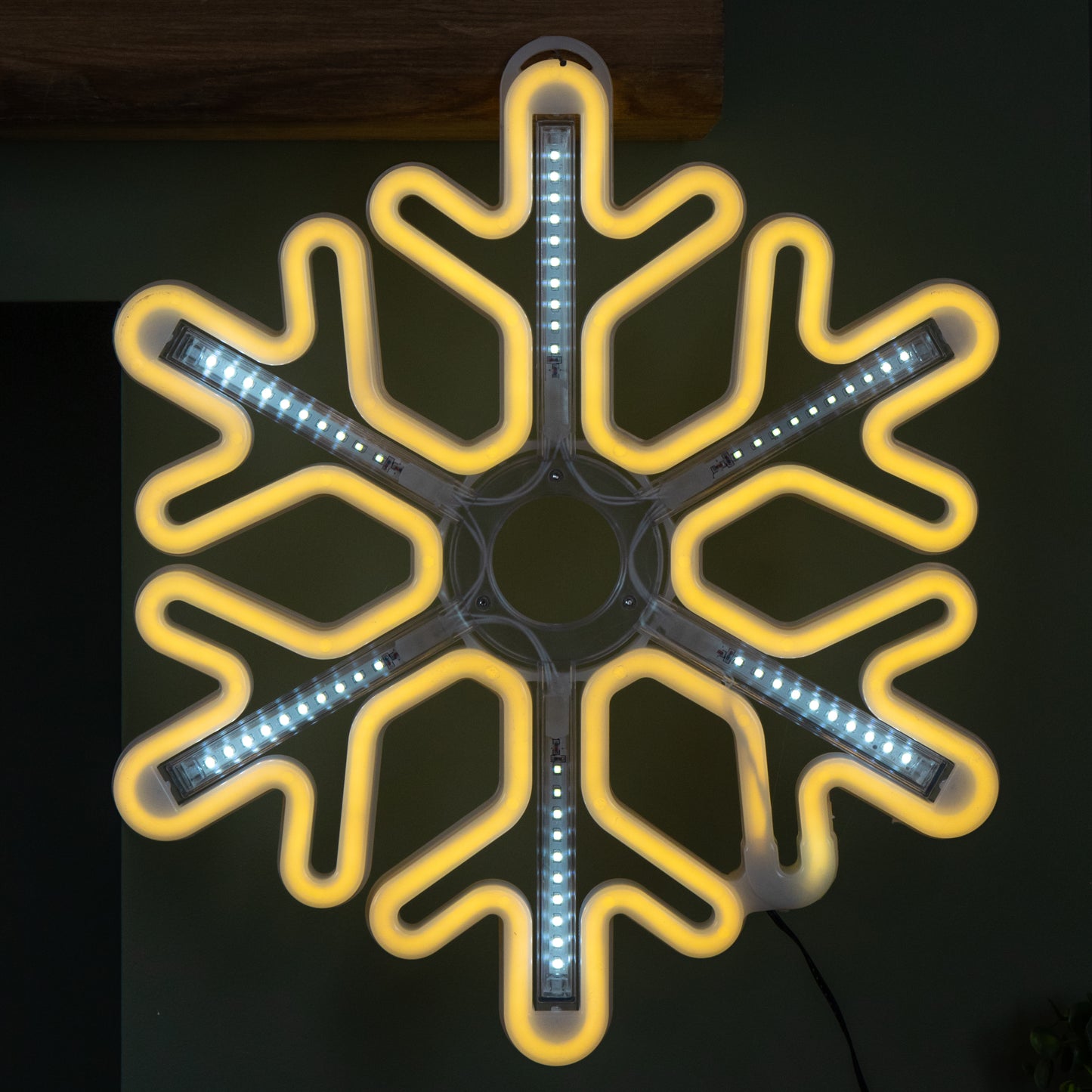 40cm Light up Neon Flex Christmas Snowflake with Shooting Star Effect and LEDs