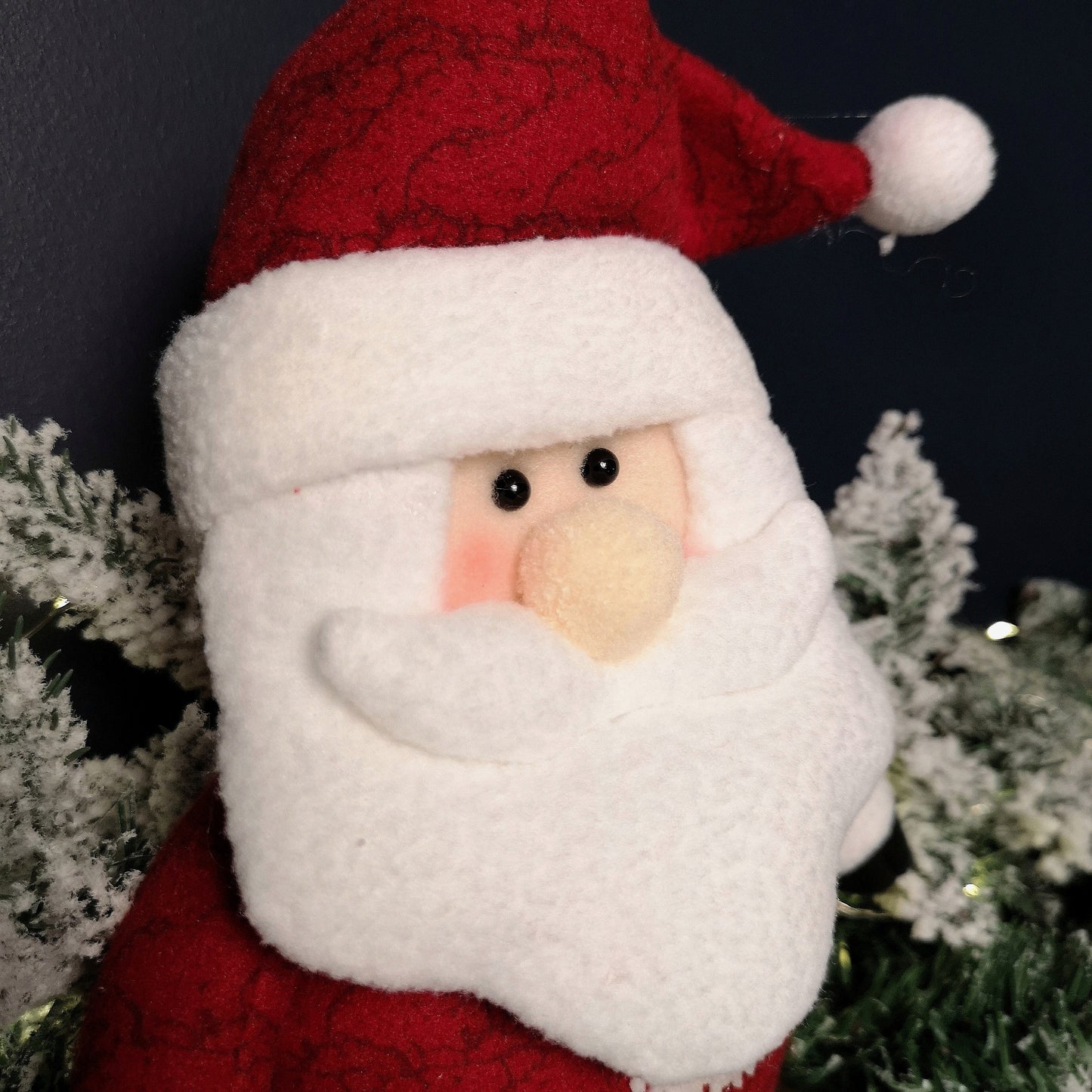 28cm Plush Christmas Santa Stocking Holder Decoration