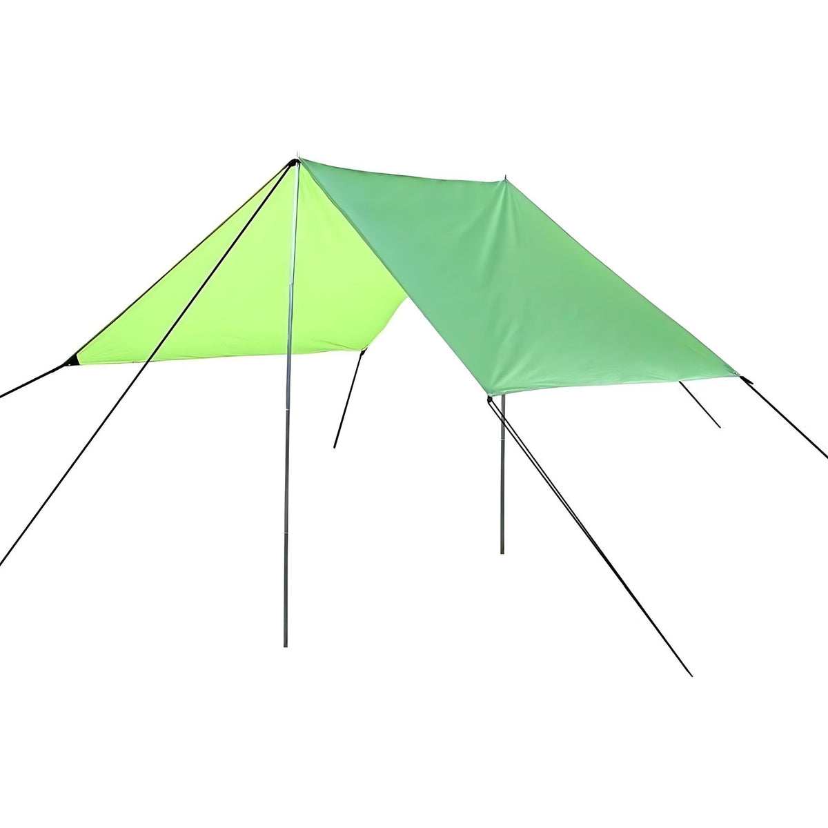 4m x 3m Green Camping Tarp Canopy Shelter with Steel Poles and Carry Case