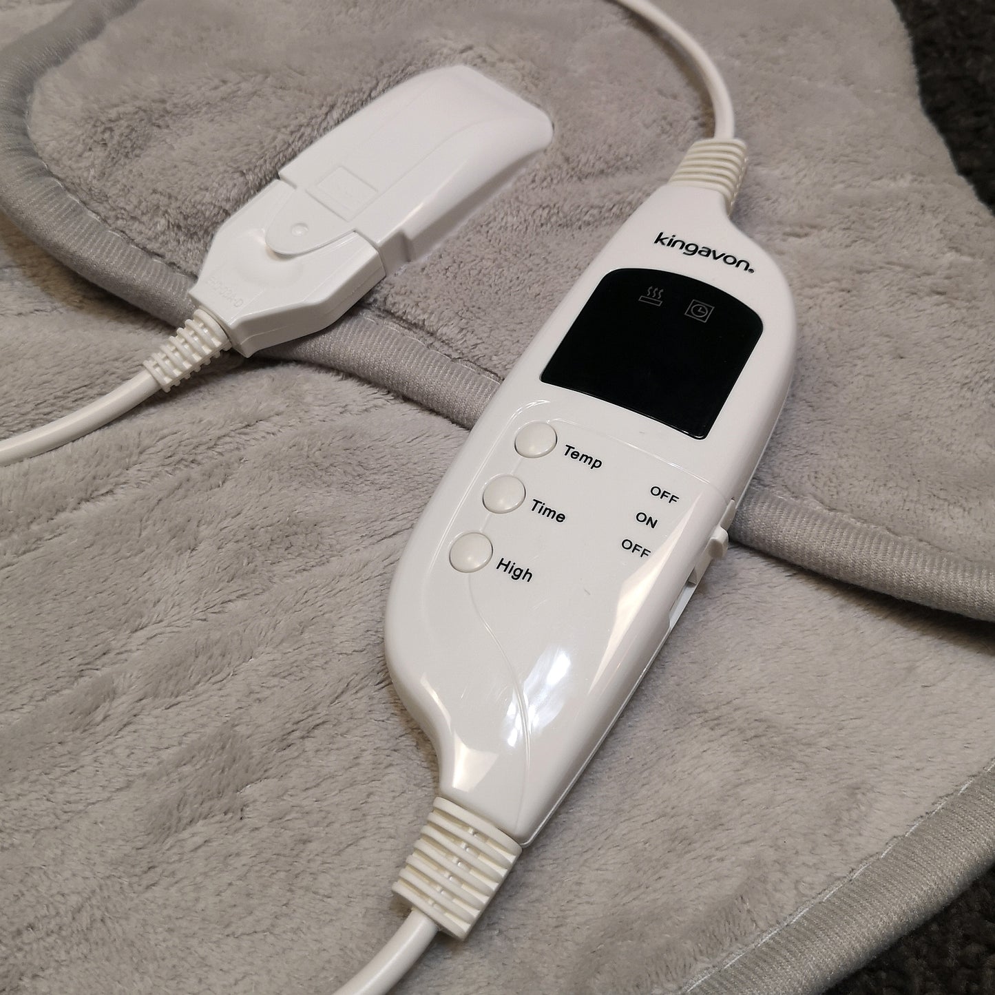 160cm 120w Grey Electric Throw Blanket with Temperature Settings