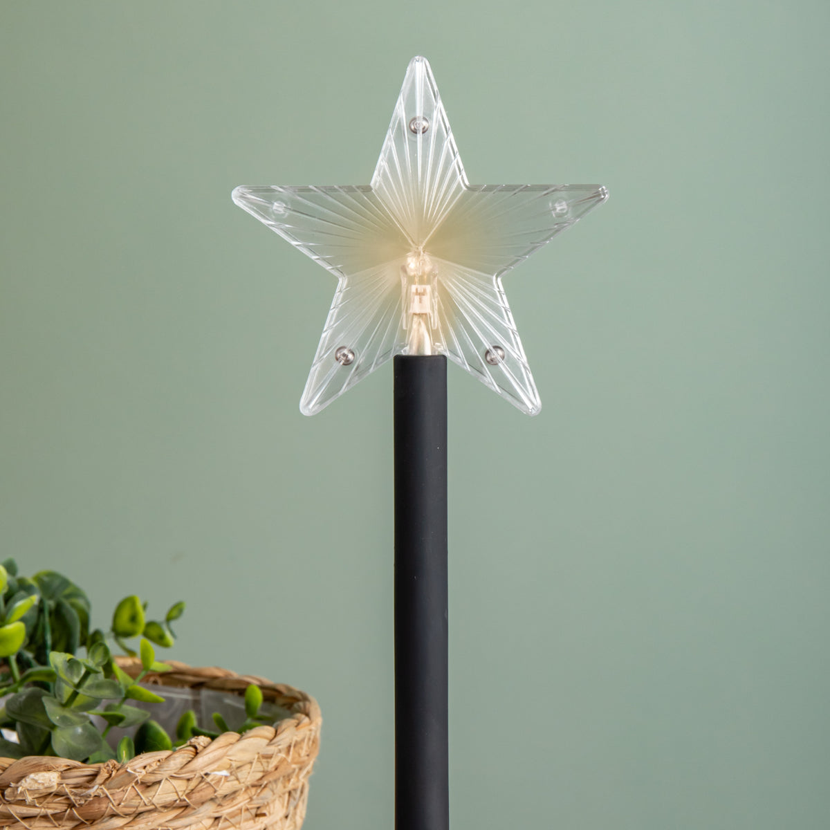 33cm Battery Operated Light up Black Remote Control Magic Wand with Connector