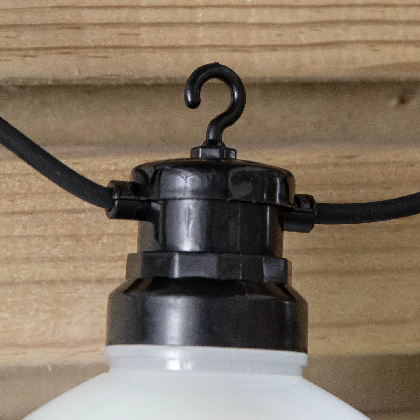 4.5m Set of 10 Frosted Ball Style Cap String Lights with Filament in White