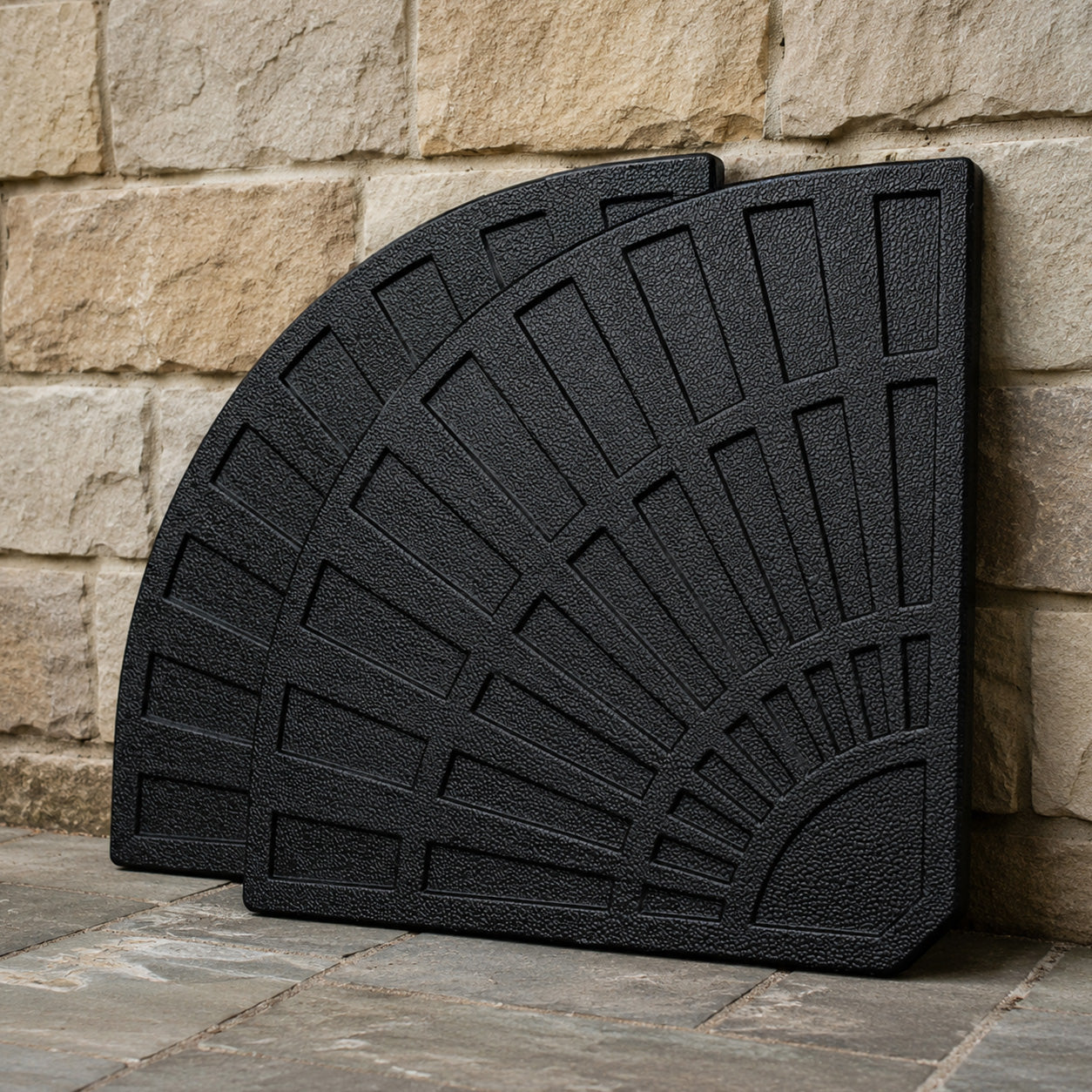 Factory Seconds: 2 Piece 14kg Black Hanging Banana Cantilever Garden Parasol Base Weights
