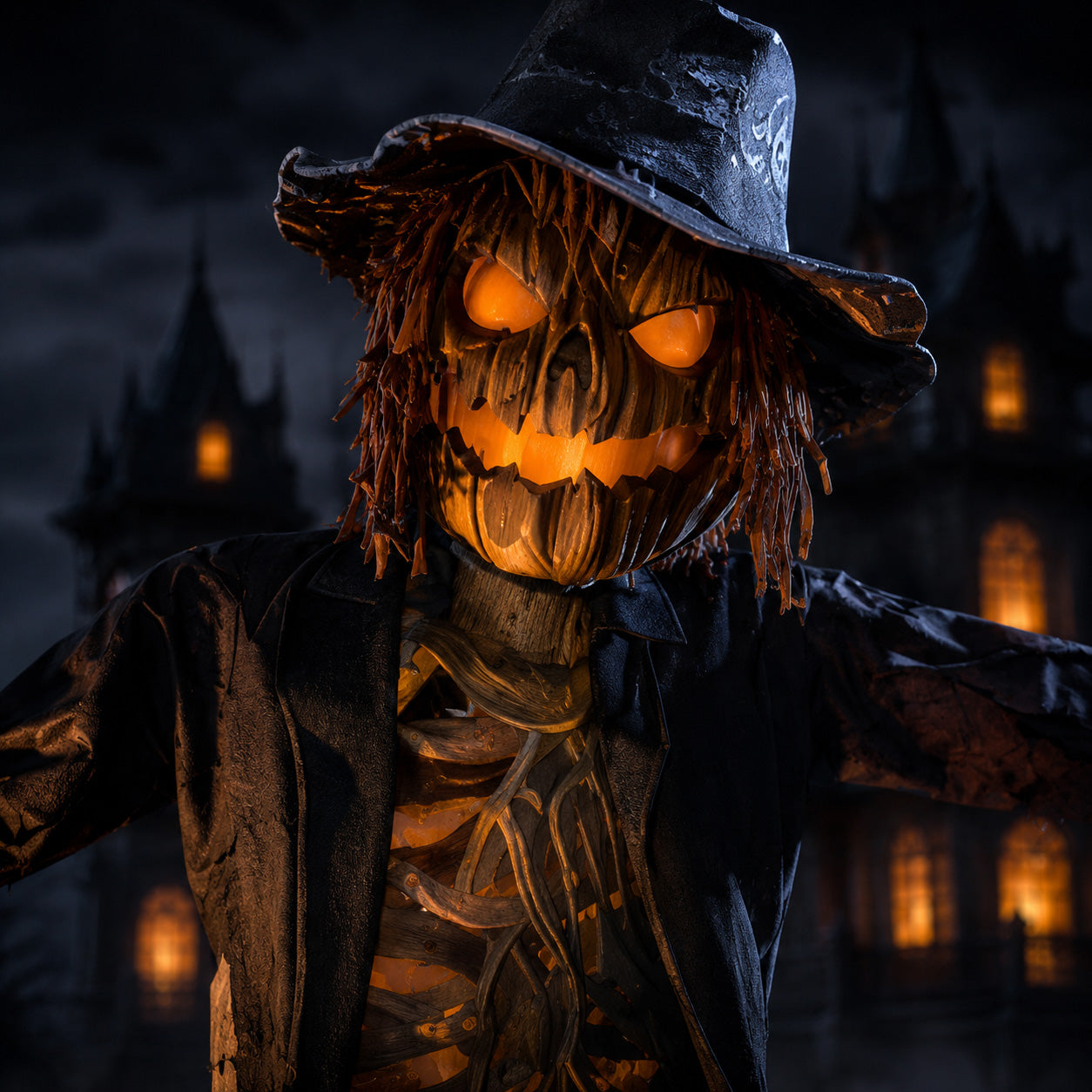 Home Accents 15ft Giant Sized Animated LED Worricrow Scarecrow Halloween Decoration