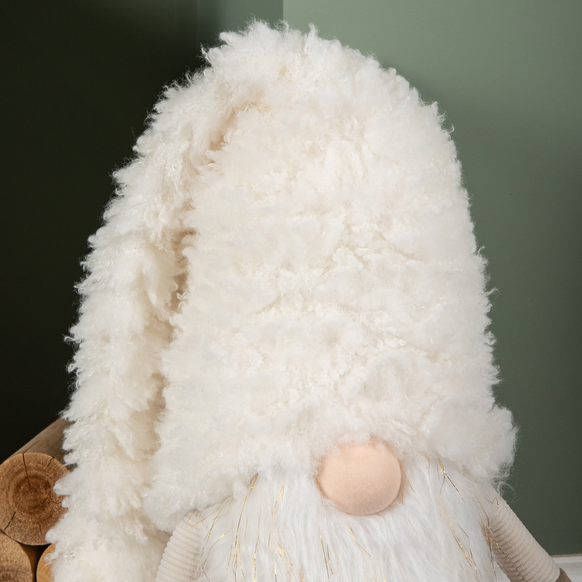 40cm Extra Large White Super Soft Christmas Snow Gonk Decoration