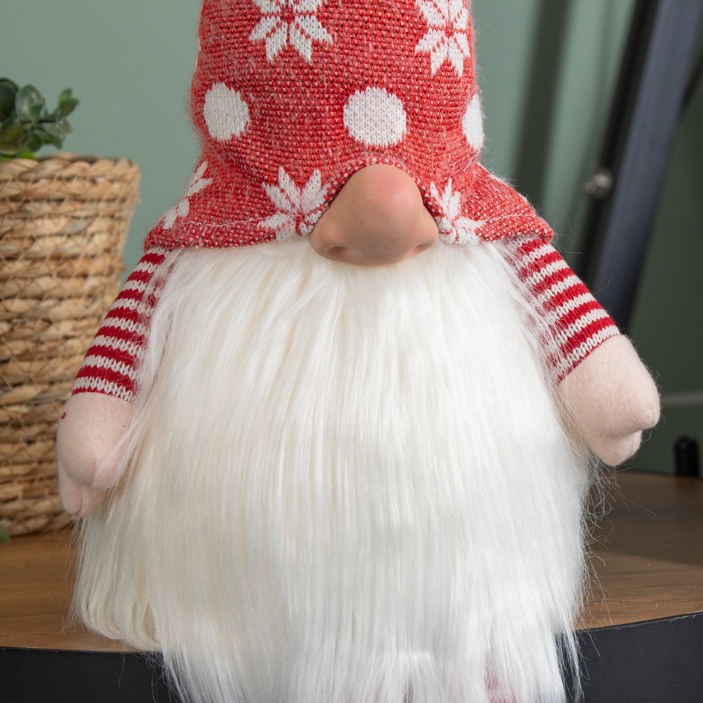 69cm Battery Lit Christmas Gonk Decoration with Dangly legs in Red