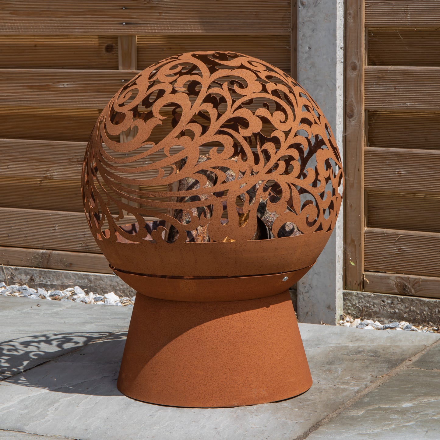 57cm Steel Helios Fireglobe Outdoor Garden Fire Pit