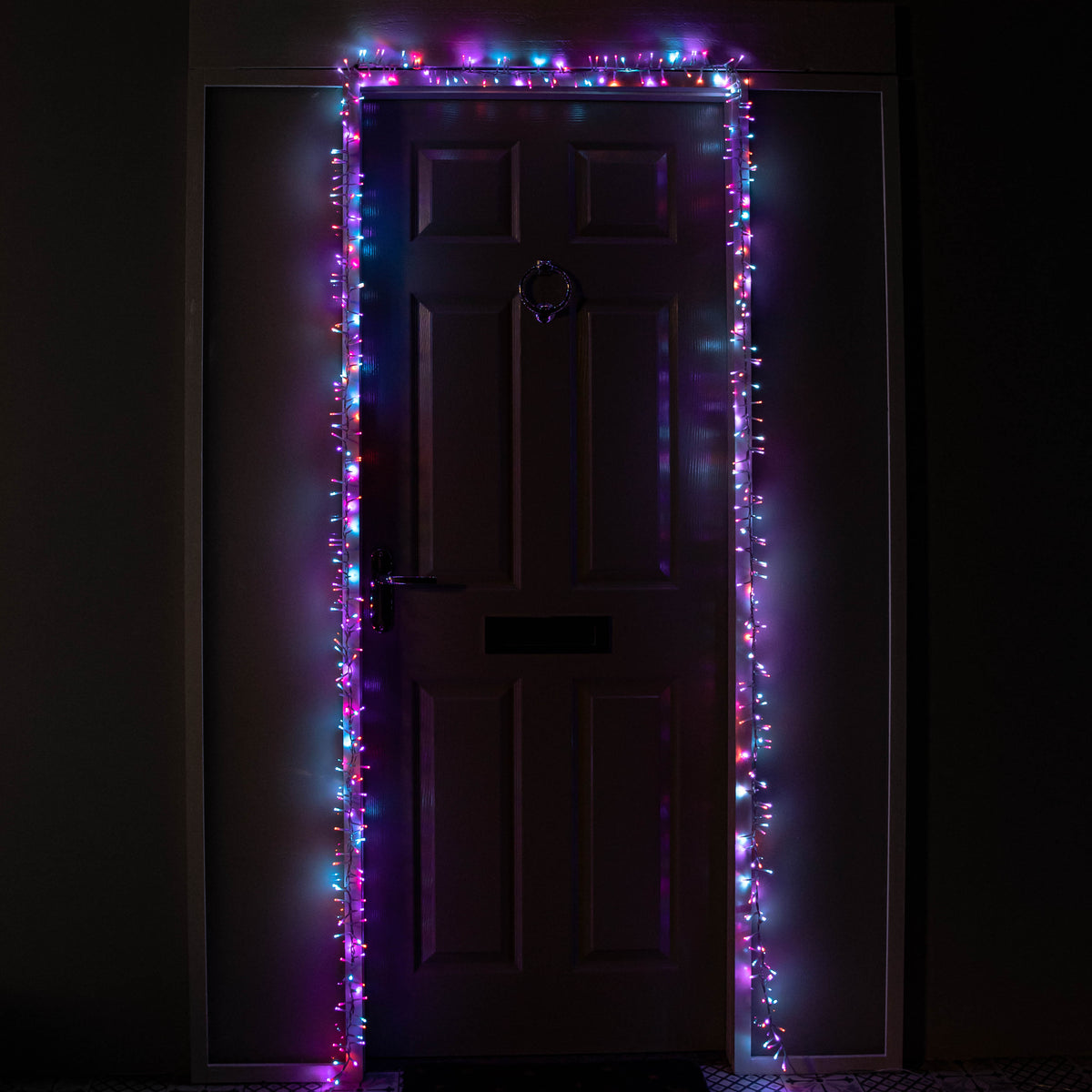 5.5m 440 LED SupaBrights Door Christmas String Lights with Timer in Rainbow