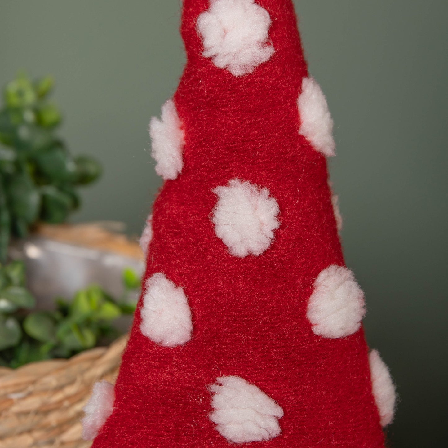 32cm Festive Christmas Red & Grey Bearded Gonk with White Polka Dot Hat