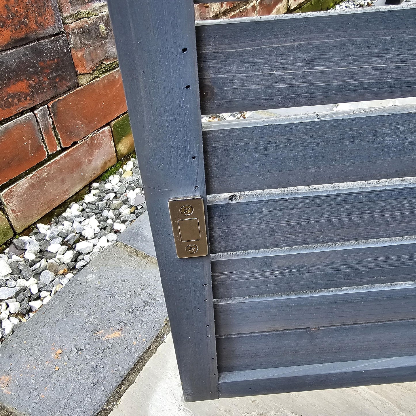 Factory Seconds 1.35m x 1.14m Large Grey Wooden Outdoor Garden Double Wheelie Bin Store Storage for 2 Bins