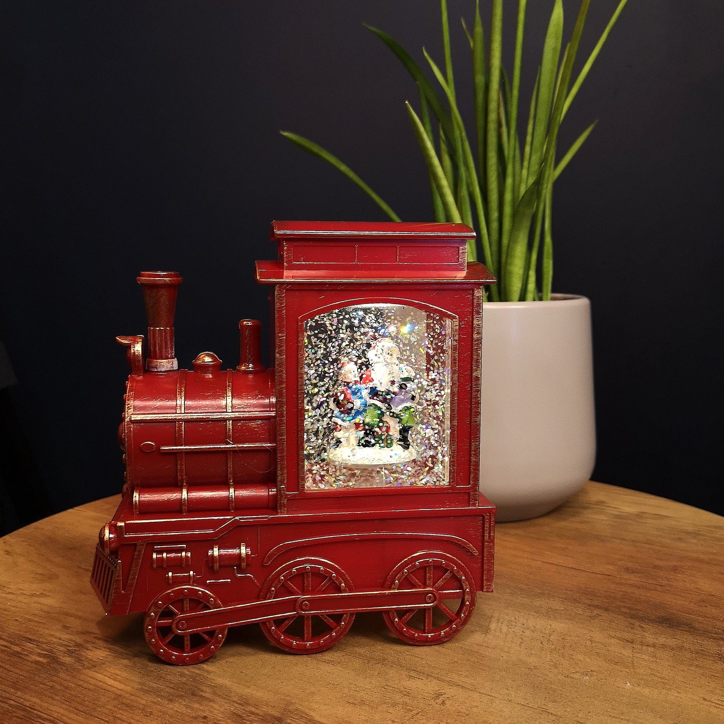 17cm Battery Operated Light up SnowSwirl All Aboard! Christmas Decoration with LEDs