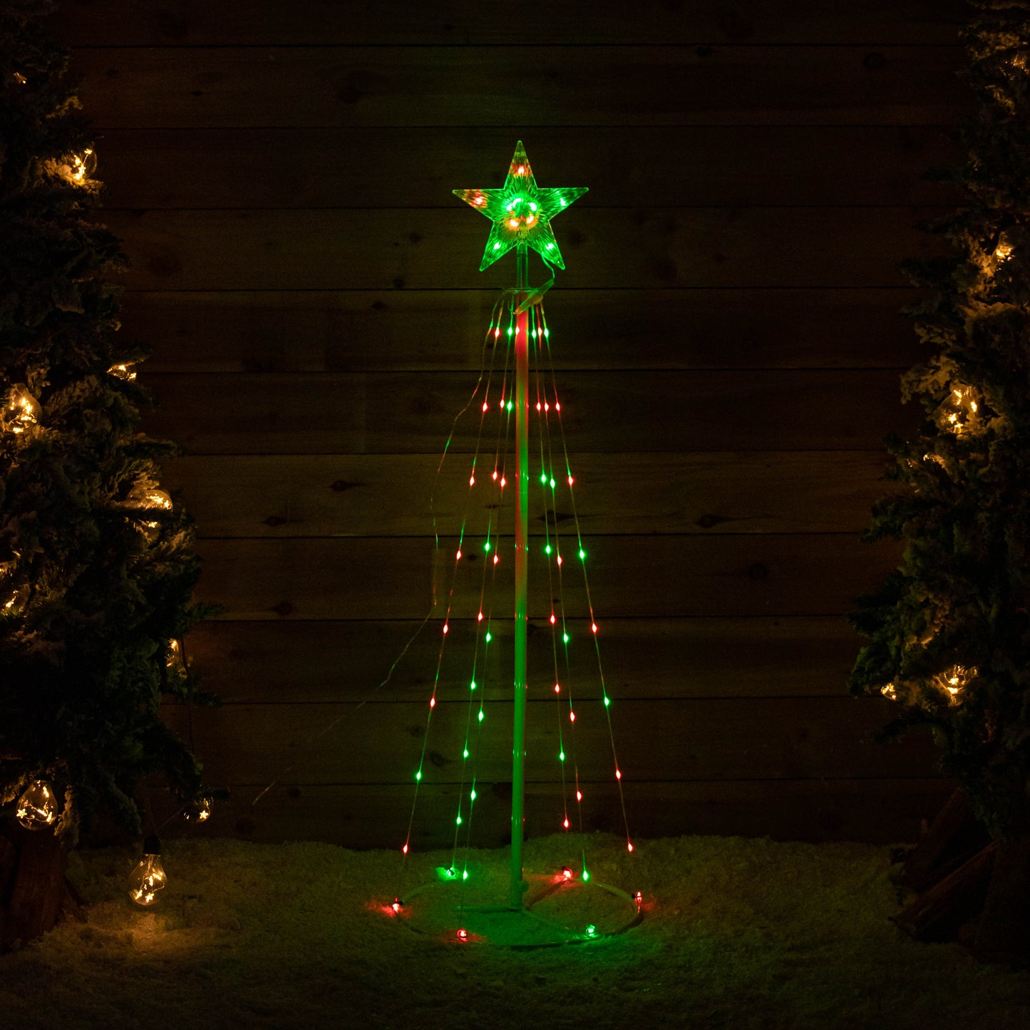 1.2M Light up Smart Christmas Cone Tree with Multi-Action RGB LEDs