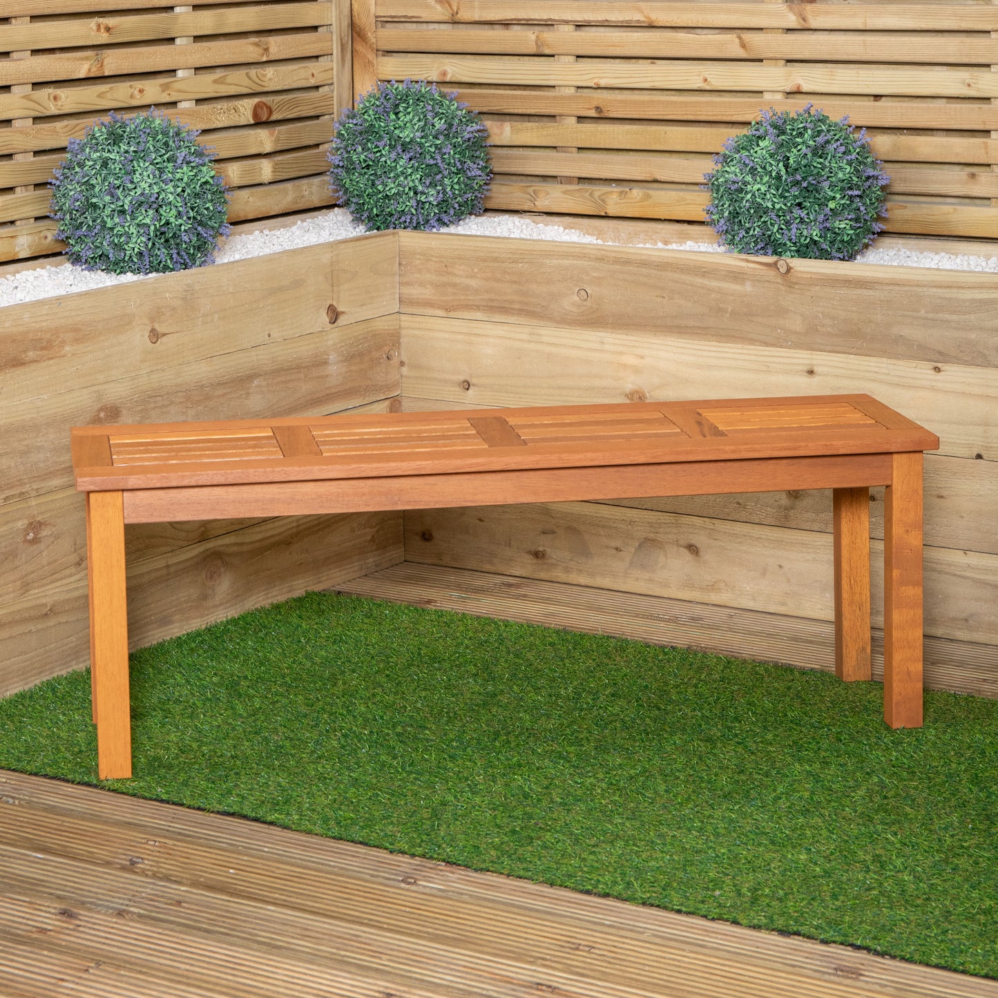 Outdoor 4 Person Rectangular Wooden Garden Dining Table, 2 Benches with Grey Parasol and Base Set