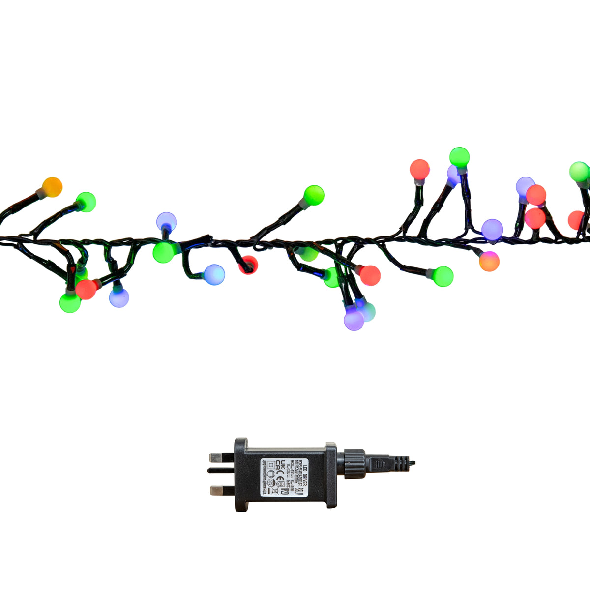 5m 500 LED Colour Changing Globe Cluster Christmas String Lights