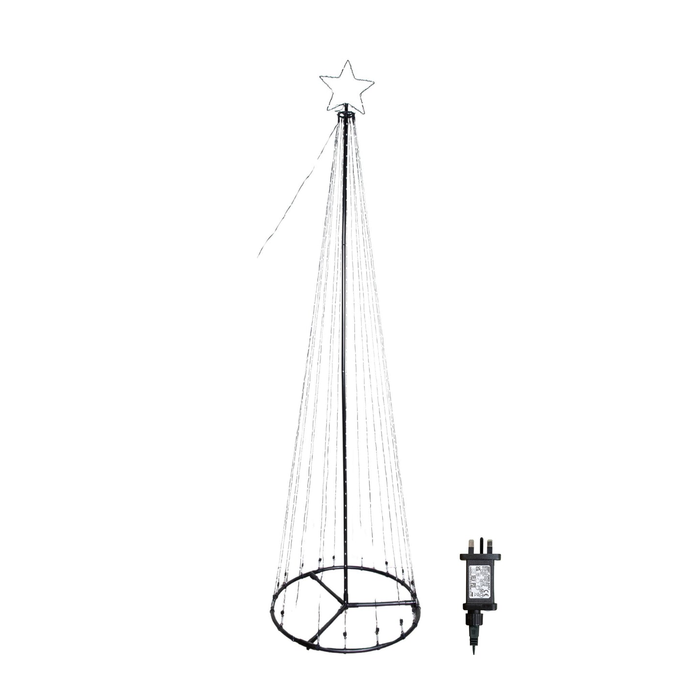 1.8m Light up Twinkle Christmas Maypole Tree with Multi-Coloured LEDs