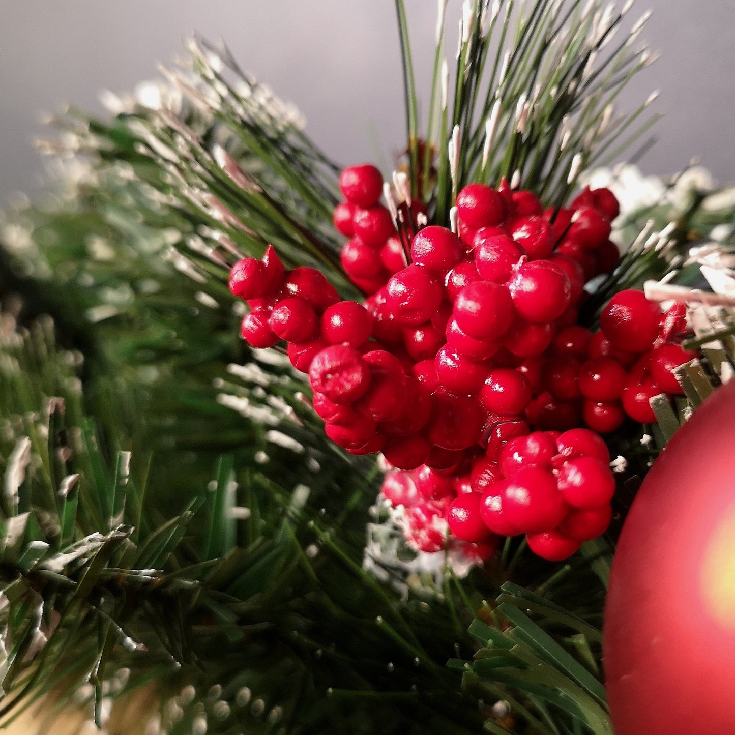 Premier 180cm (6ft) Festive Red Dressed Christmas Garland With Bows And Red Baubles