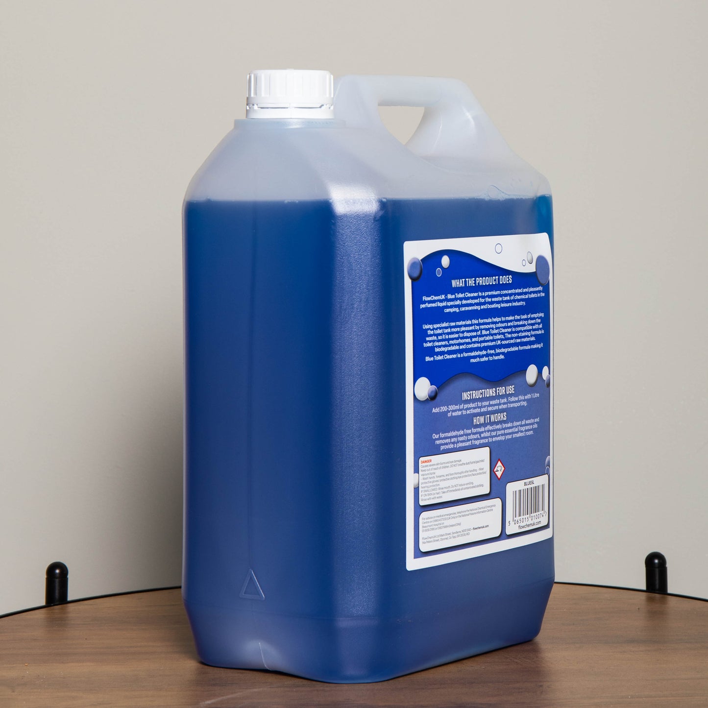 5 Litres Cherry Blue Toilet Waste Tank Cleaning Rinse Concentrate Fluid