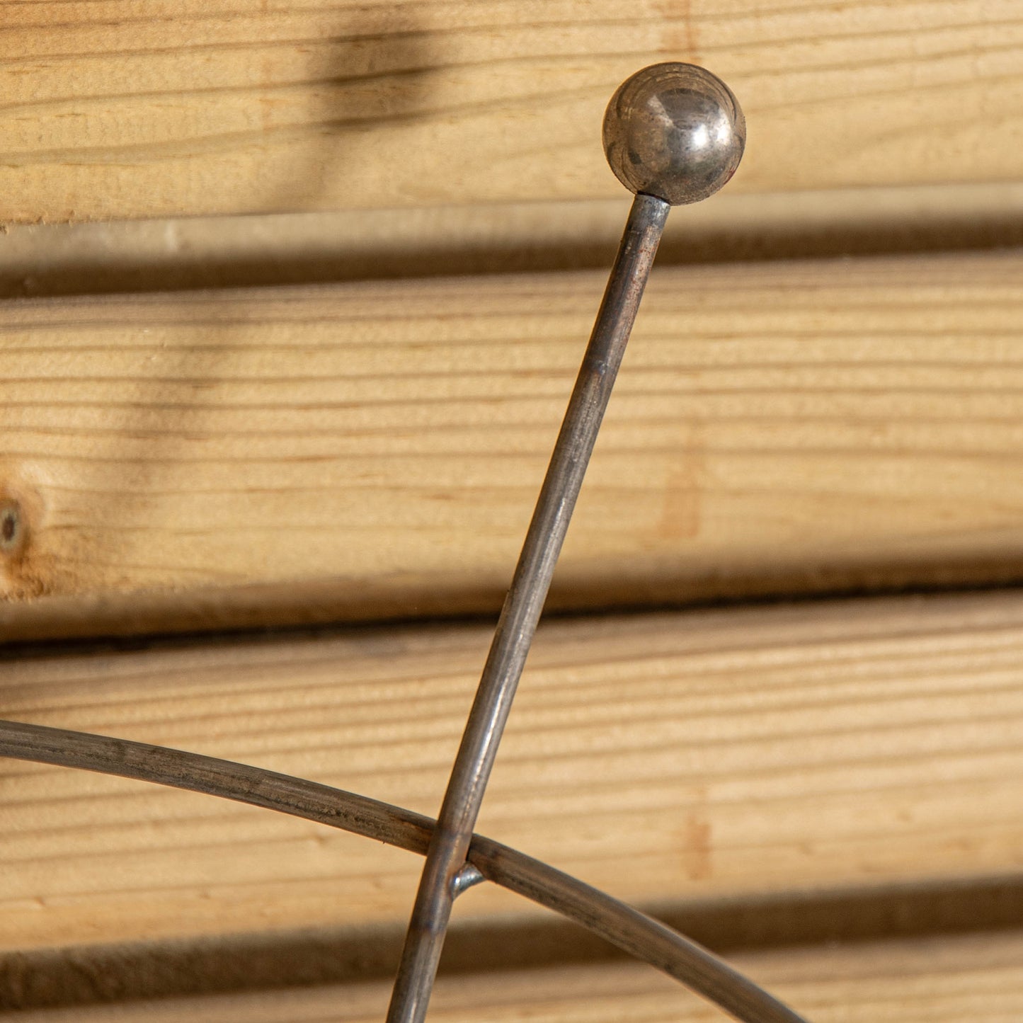 Set of 2 54cm x 40cm Medium Bare Rusted Steel Garden Plant Supports