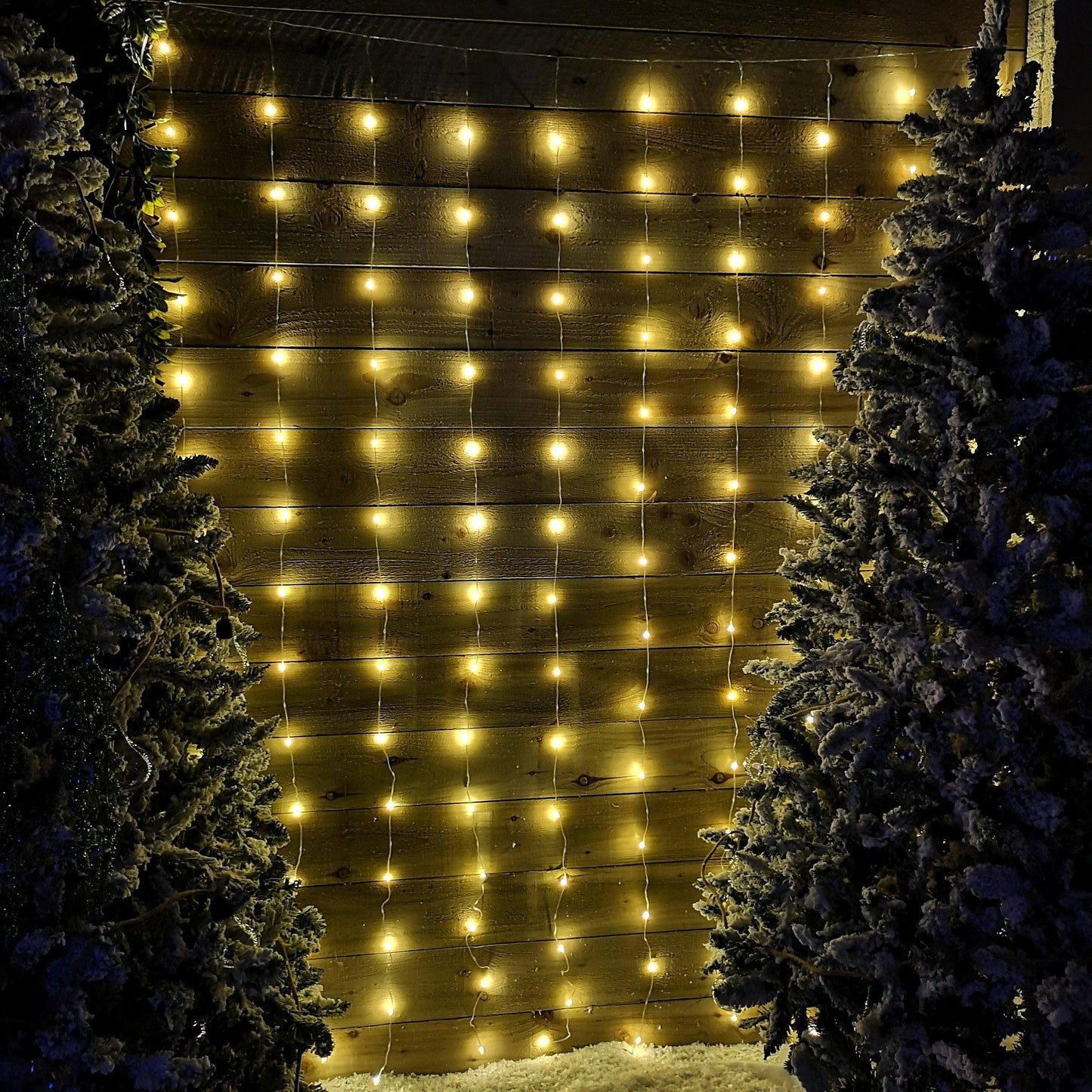 Factory Seconds: 2.1m 300 LED Party Curtain Christmas Lights in Warm White