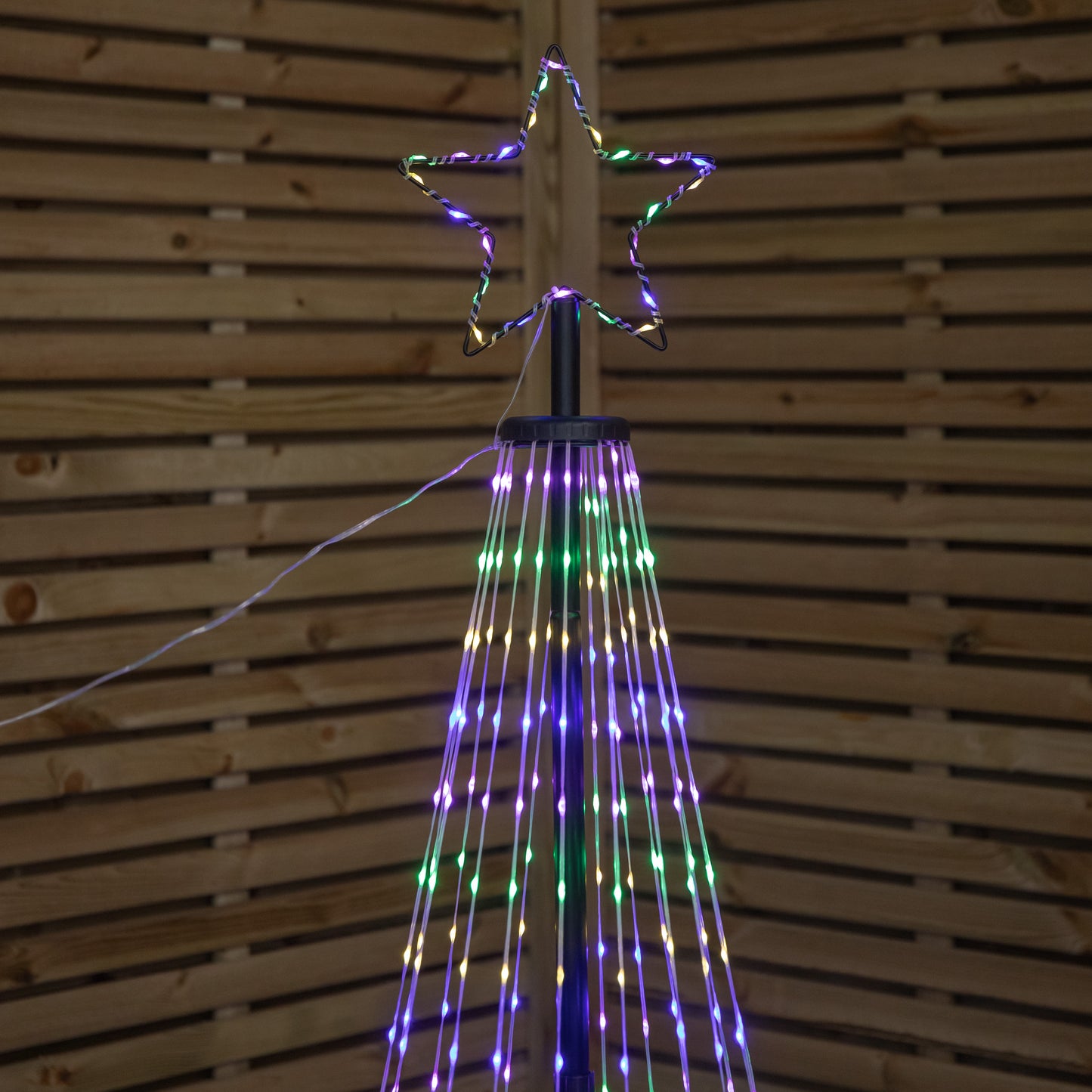 1.8m Light up Twinkle Christmas Maypole Tree with Multi-Coloured LEDs