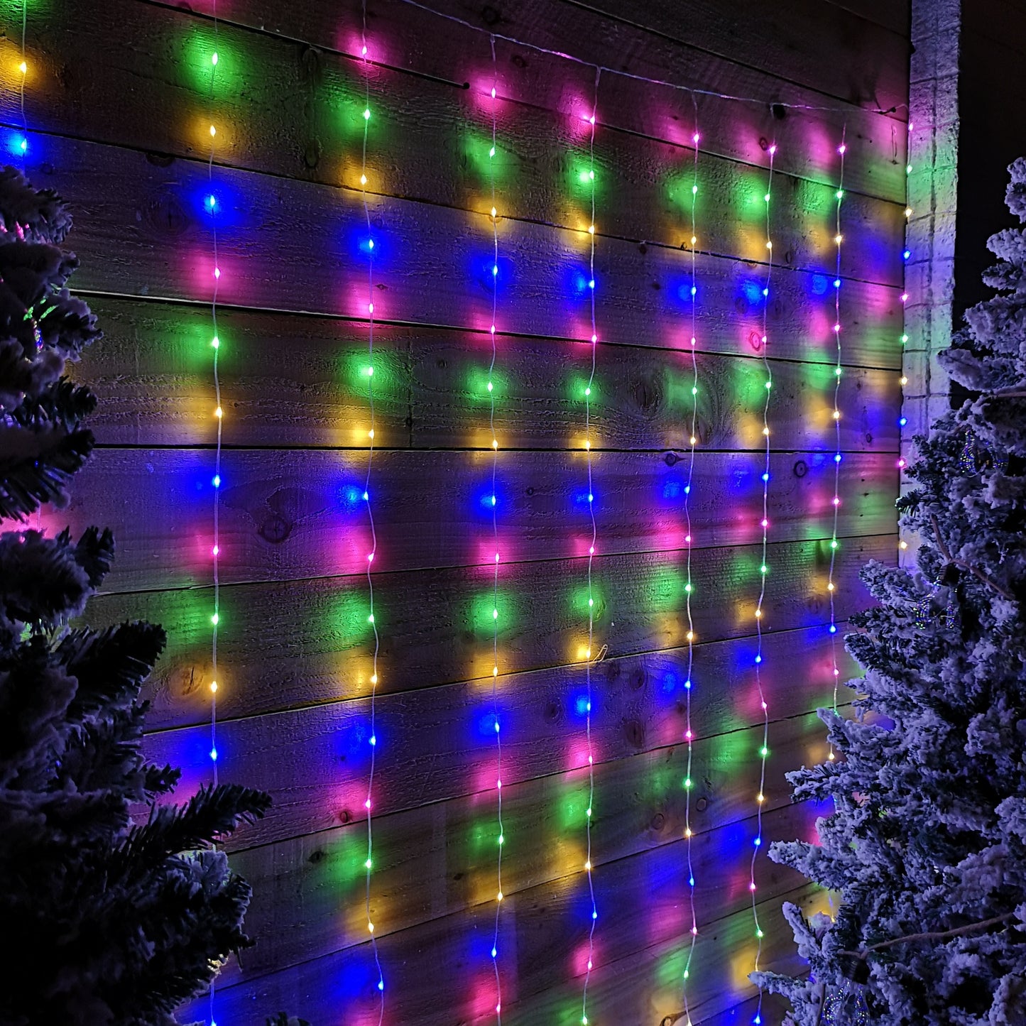 2.1m 300 LED Indoor Outdoor Party Curtain Christmas Lights in Multi-Coloured