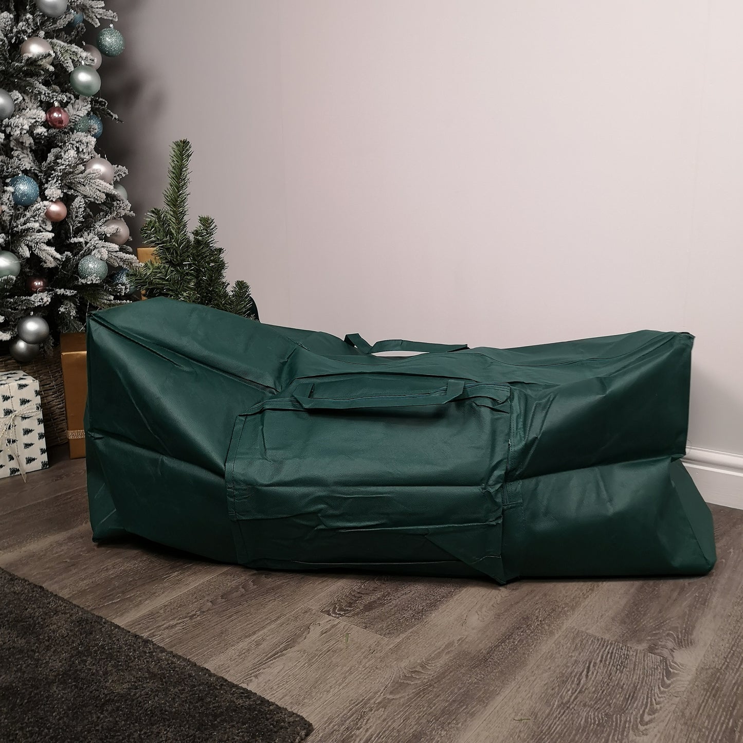 1.2m Green Christmas Tree Storage Bag with Zip and Carry Handle
