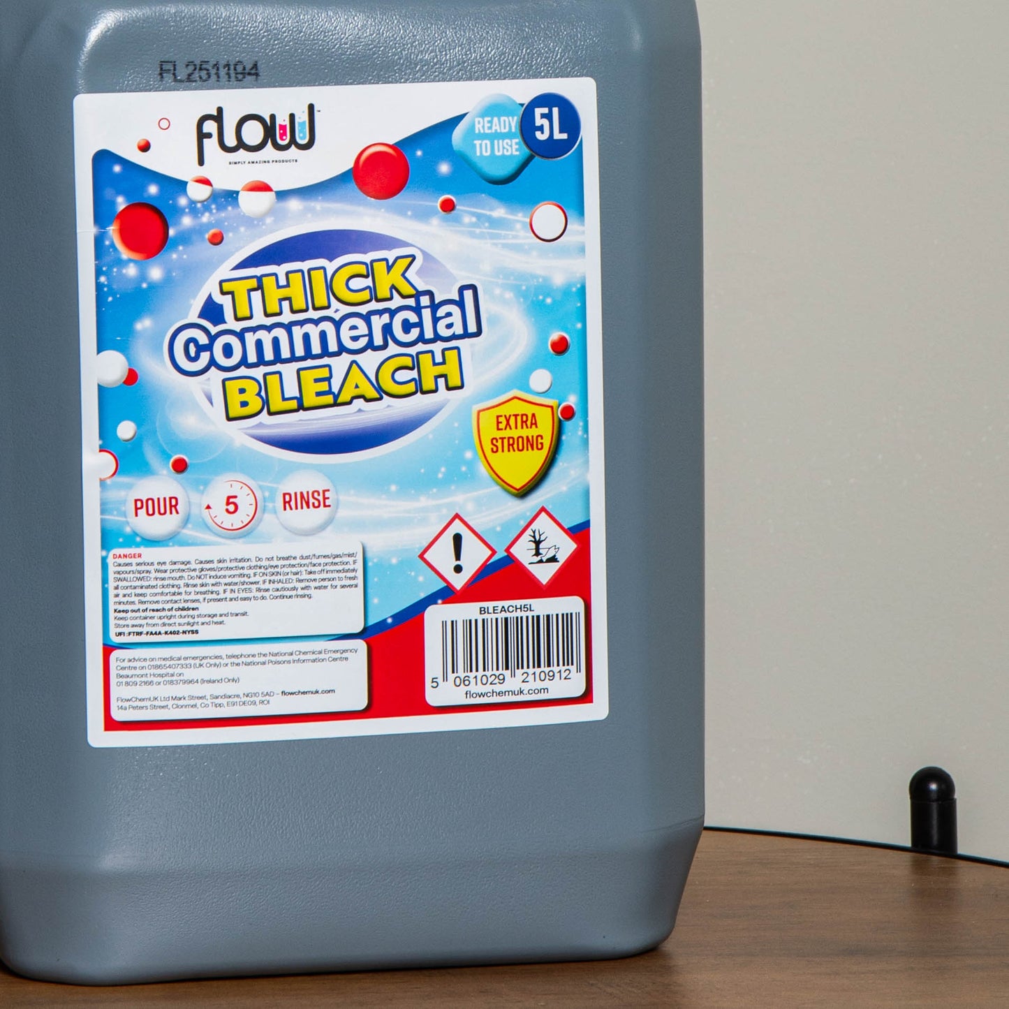 5 Litre Commercial Heavy Duty Thick Bleach