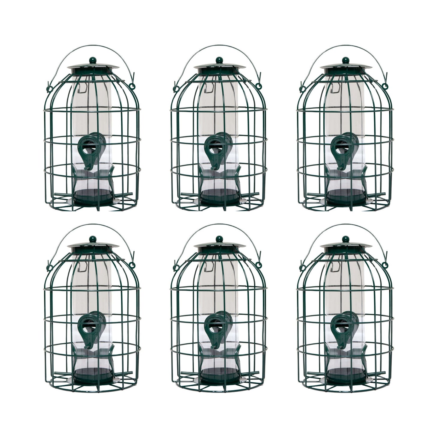 Pack of 6 Wild Bird Seed Feeder Cage with Squirrel Guard