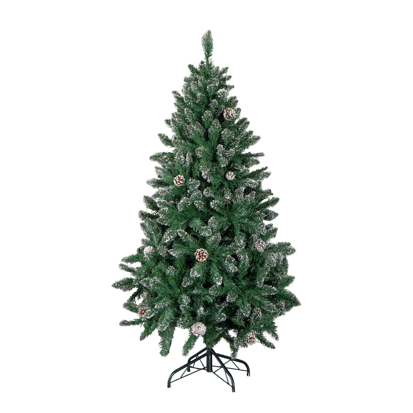 5ft (1.5m) Tall Rocky Mountain Pine Christmas Tree with 526 Snow Tipped Branches & Pinecones