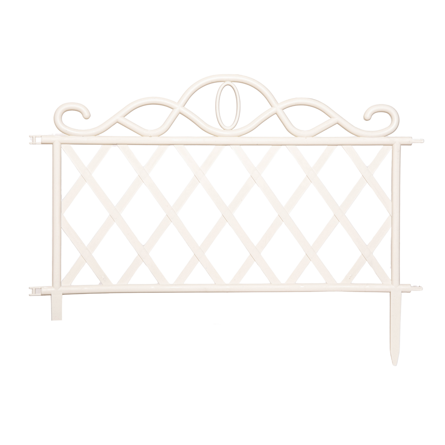 27cm White Plastic Garden Patio Lawn Border Fence Edging