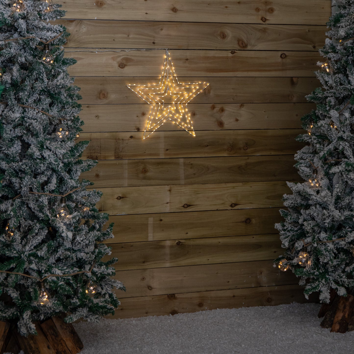 50 x 50cm Light up 4 Layered Christmas Star with 165 Warm White LEDs