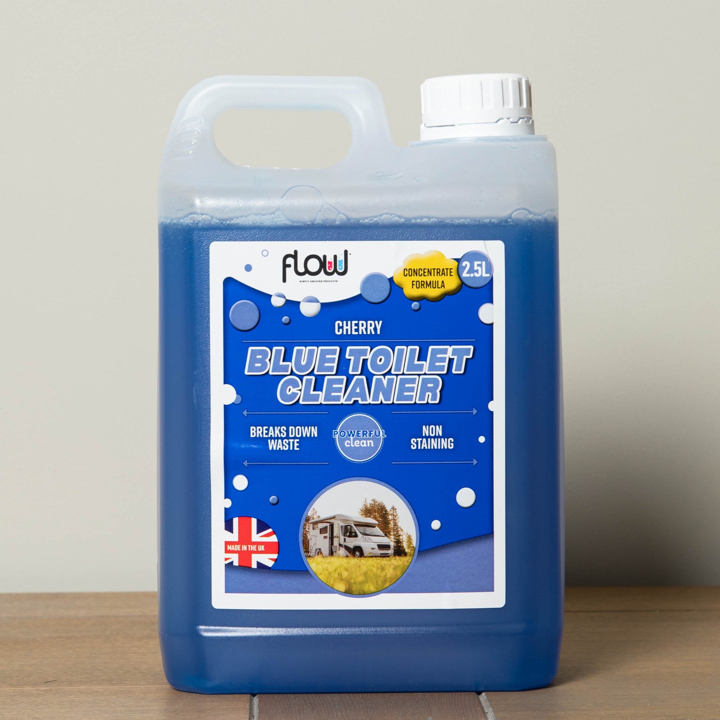 2.5 Litres Cherry Blue Toilet Waste Tank Cleaning Rinse Concentrate Fluid
