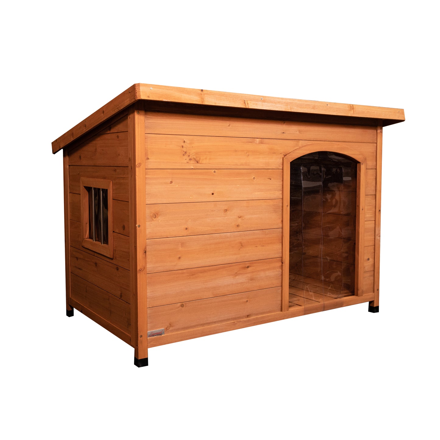 82cm x 1.16m Large Outdoor Garden Wooden Dog House Kennel with Window
