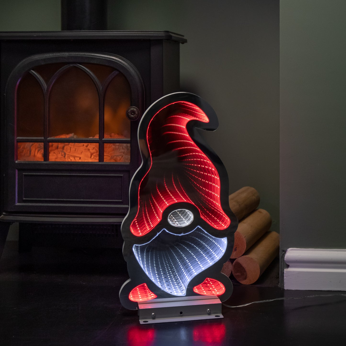 40cm LED Infinity Light Gonk Light - Red Hat