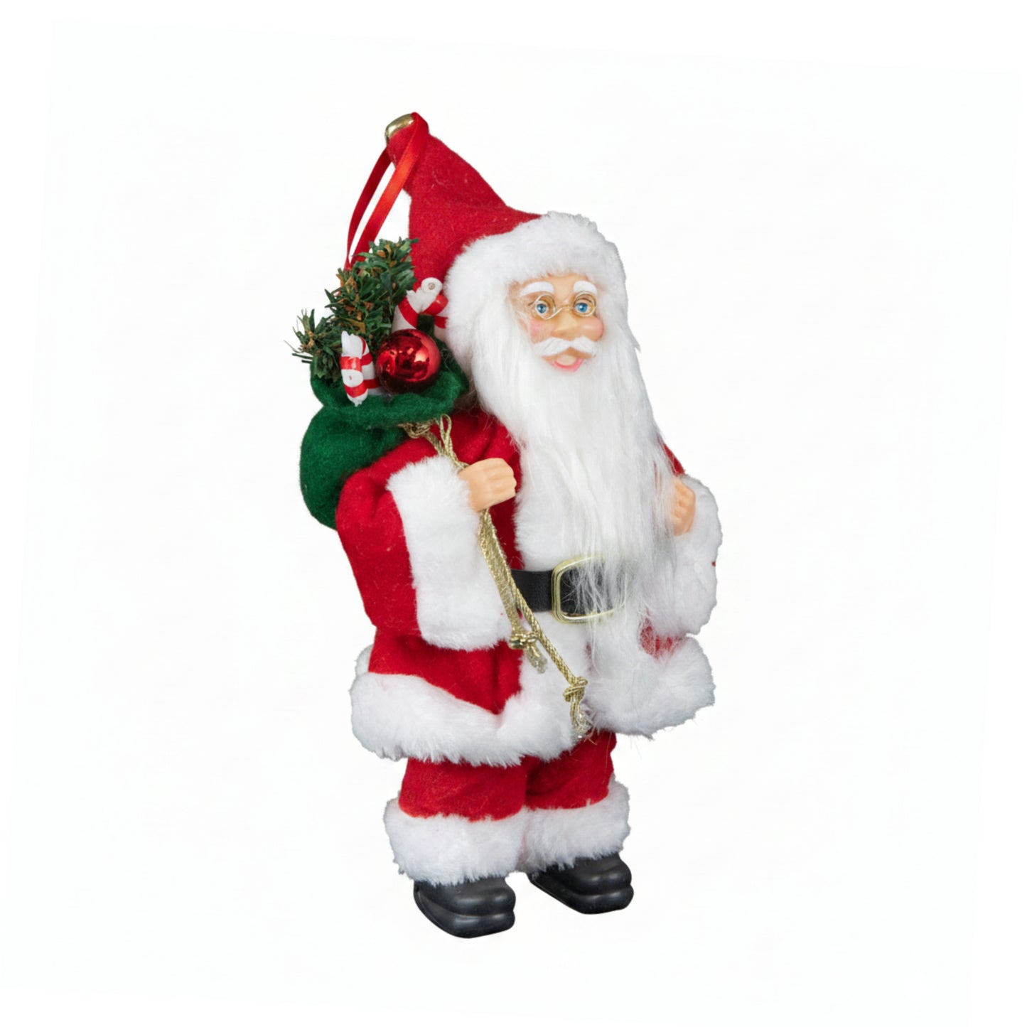 24cm Red and White Traditional Hanging Santa Christmas Pendant