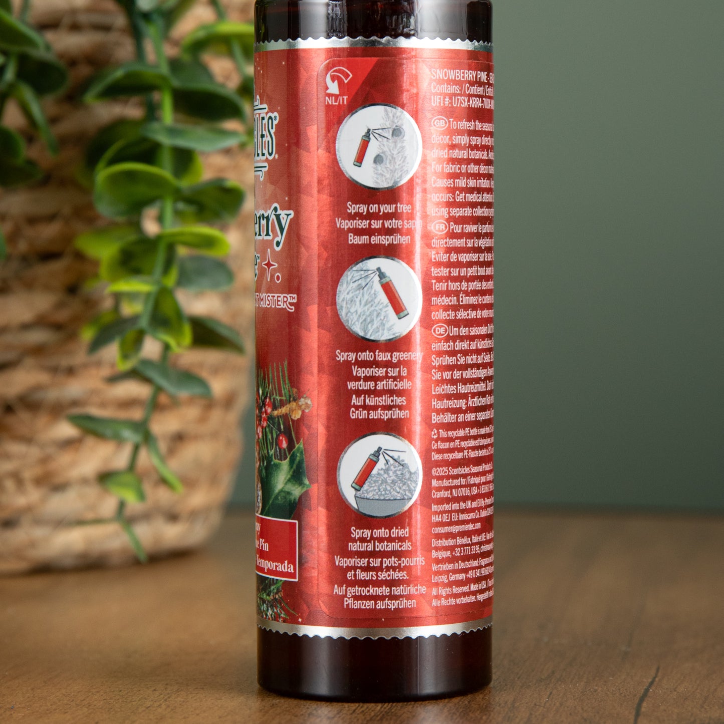 114ml Snowberry Pine Scentsicles Christmas Decoration Spray Mist